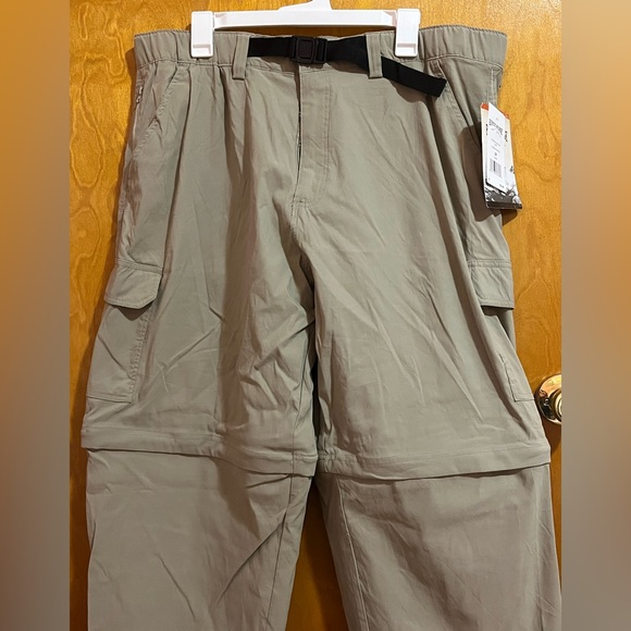 NEW Men’s Rustic Ridge Olive Green Convertible Zip-Off Hiking Cargo Pants. 2X. - Picture 7 of 16
